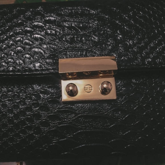 Faux Croc Bag Black - Picture 6 of 7